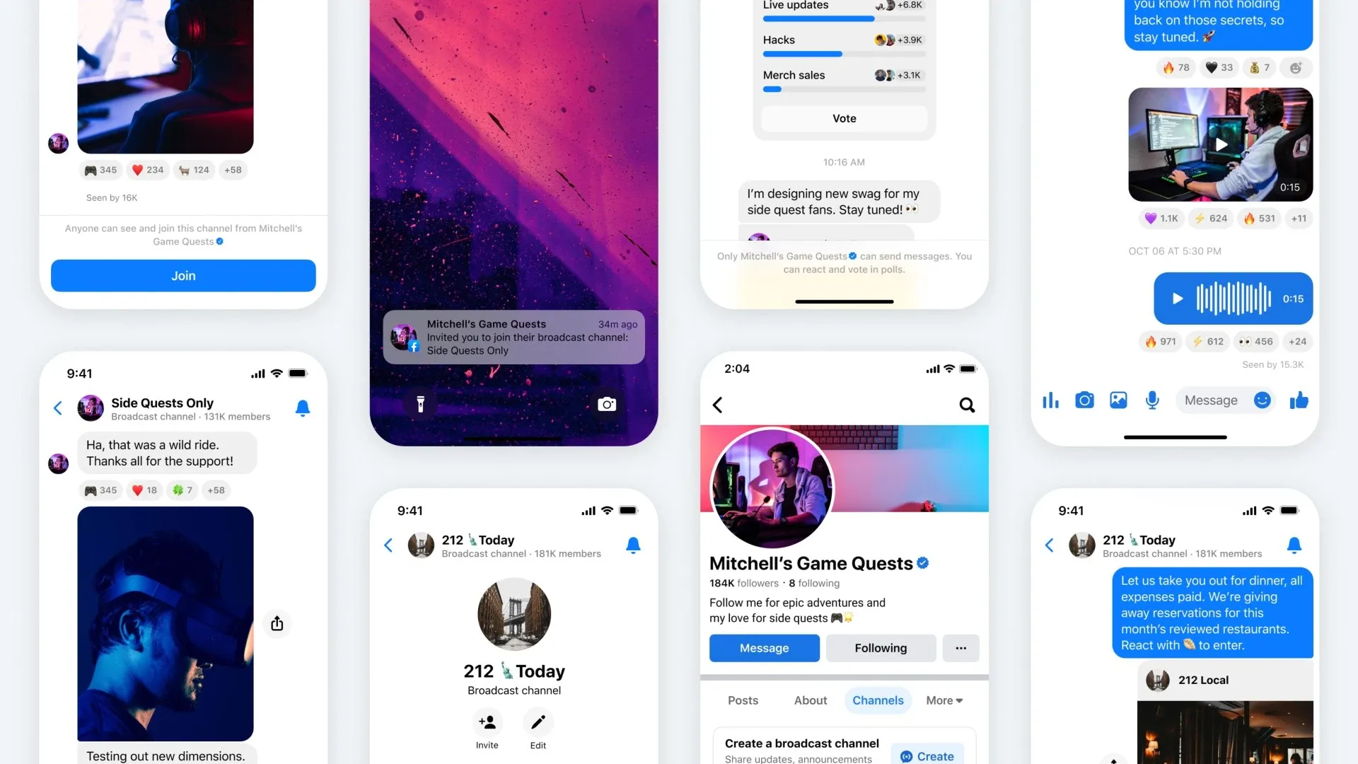 Os criadores e administradores de páginas no Facebook agora poderão criar canais de transmissão