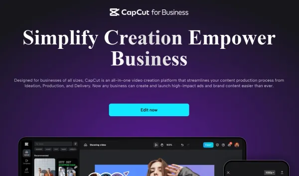 Com o CapCut for Business, você pode criar um roteiro publicitário usando IA